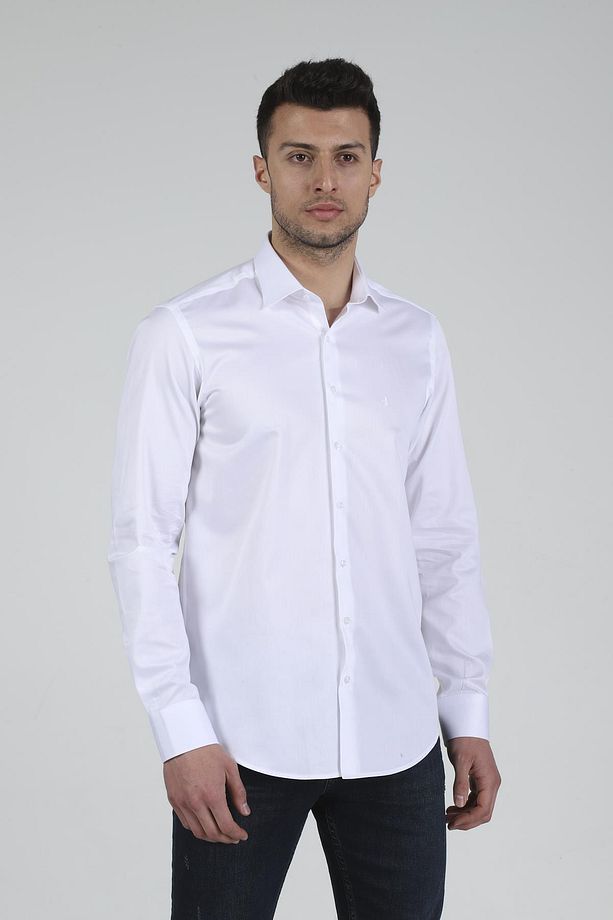 Slim Fit Uzun Kollu Erkek Gömlek 585-db02 - 1