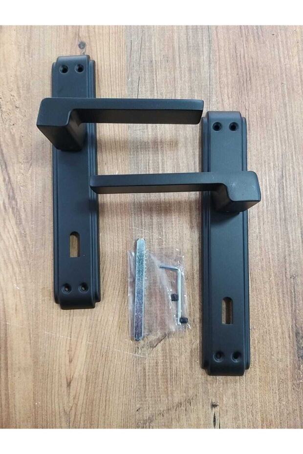 Anka Aynalı Kapı Kolu ( Oda ) Mat Siyah - 1