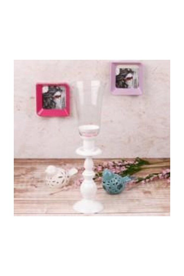 Ferforje Tekli Ayaklı Şamdan- Mumluk 43cm. - 1