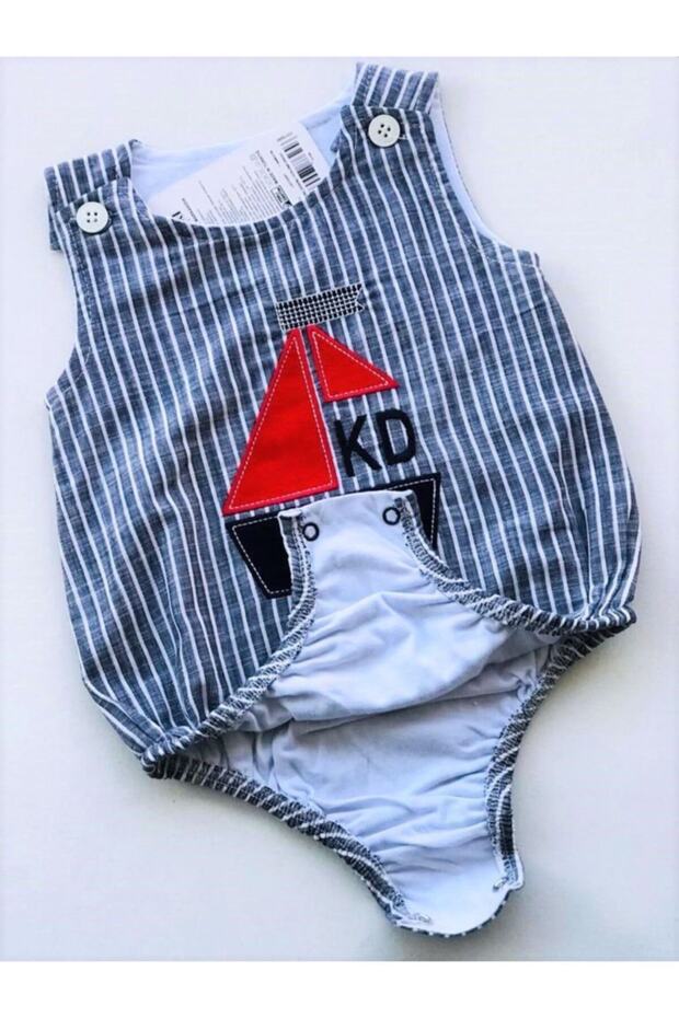 شريط منقوشة مسمار Salopet الأزرق الداكن - 2