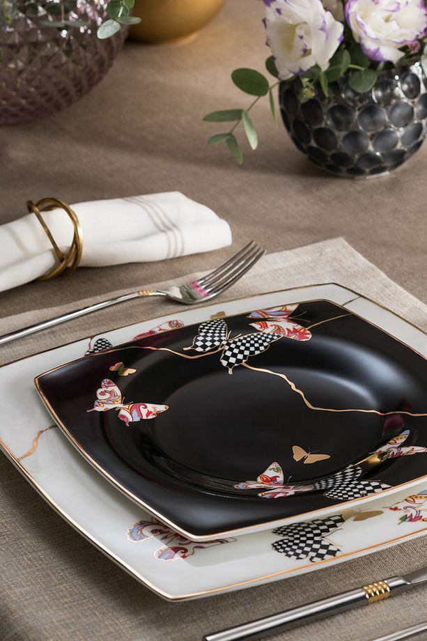 Fine Pearl Unique 62 Parça 12 Kişilik İnci Yemek Takımı Kare - 2