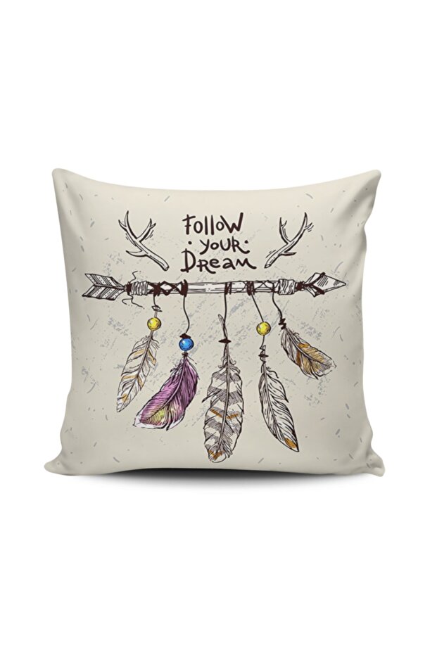 غطاء وسادة مطبوع عليه ريش الطيور الرقمي - 1