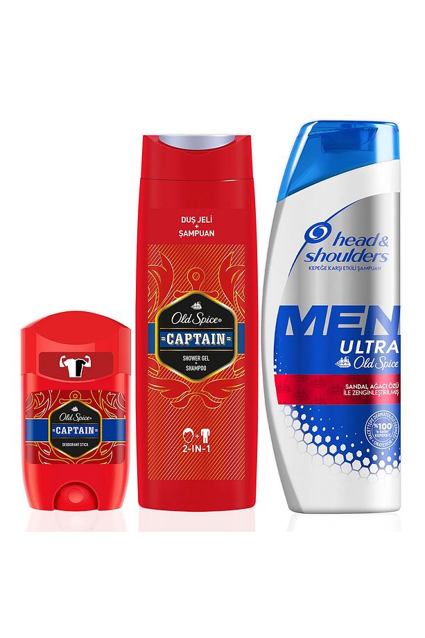 H&S 360ml Şampuan +Old Spice 400ml Duş Jeli &Şampuan + 50ml D Stick Capt - 2