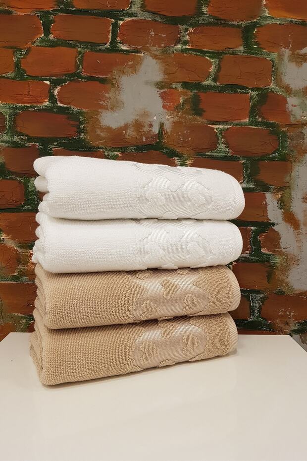 Luna 4-Piece Towel - Brown White
