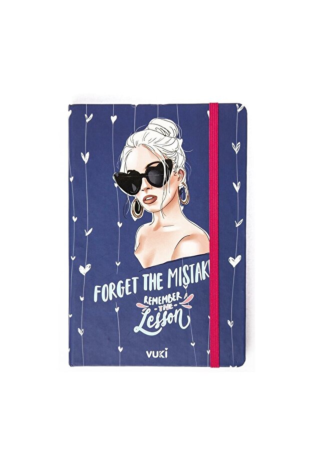 A5 Patterned Hard Cover Elastic Notebook - 1