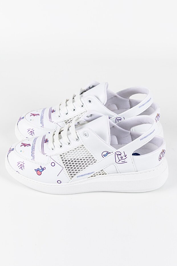 Fizyoterapi Desen Sneaker Arkadan Bantlı - 3