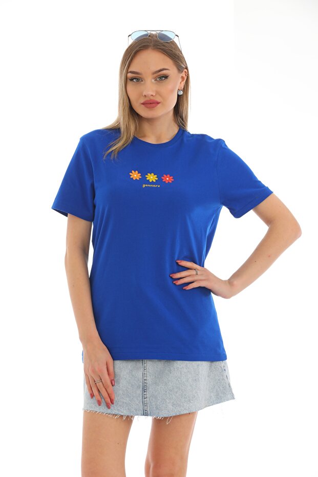Çiçek Baskılı Tshirt