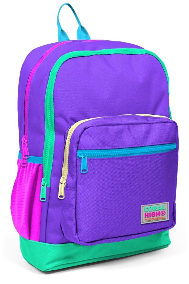 Purple Four Compartment Primary School and Daily Backpack - Girl