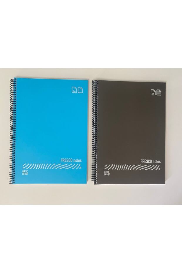 Fresco 96 Yp Lined A4 Spiral Plastic Cover Notebook 2 Pieces