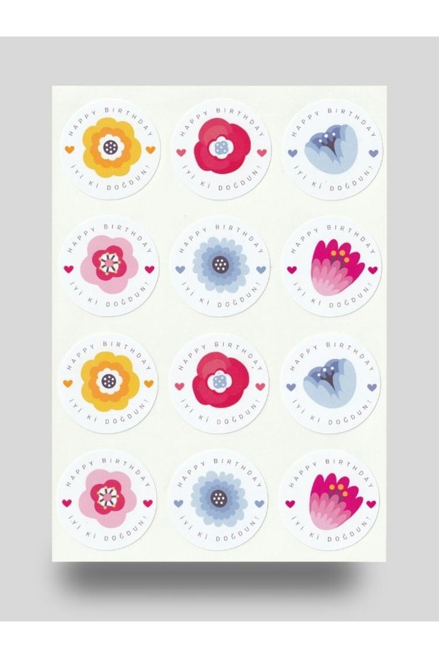 Nunuki Birthday Sticker Set Happy Birthday Sticker Happy Birthday Sticker Label NSTI0027