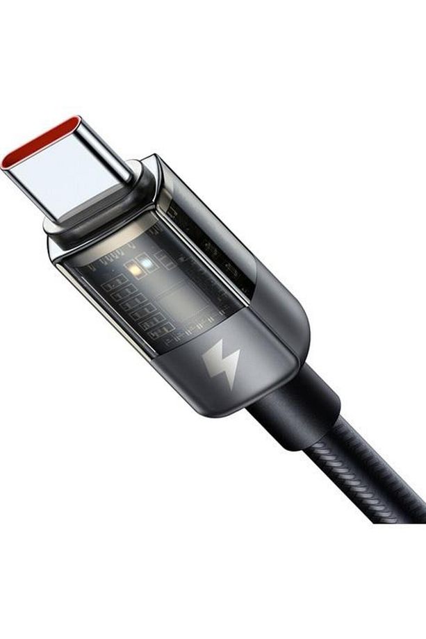 Ca-2840 Typec Typec 100w Ledli Power Off Hızlı Data Sarj Kablo 1.2m-siyah - 3
