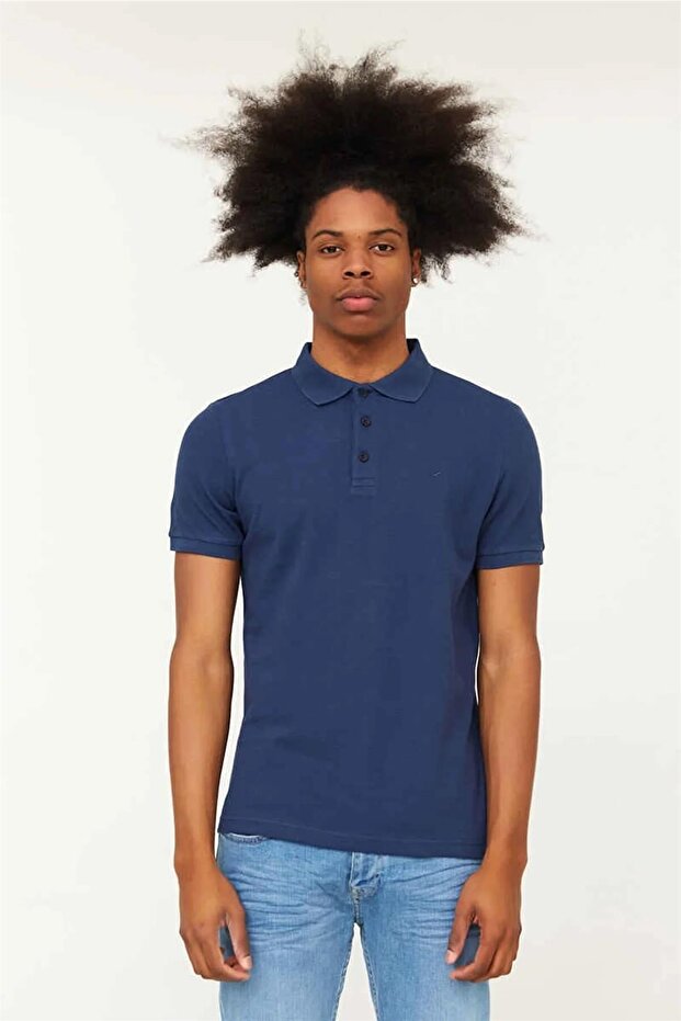 Men's Polo Pique T-shirt 4613 Indigo