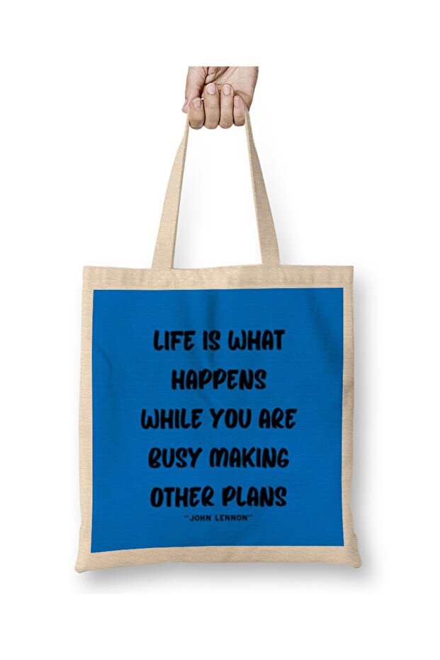 Life Quotes Style Lover Sayings Words Gifs Cloth Bag Long Handle
