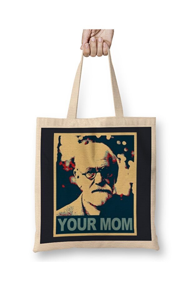 Sigmund Freud Pink Freud The White Line Of Your Mom Tote Bag Long Handle