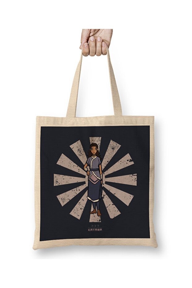Avatar The Last Airbender Katara Retro Japanese Avatar Tote Bag Long Handle
