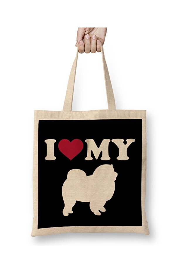 حقيبة ملابس Love My Chow Chow بمقبض طويل