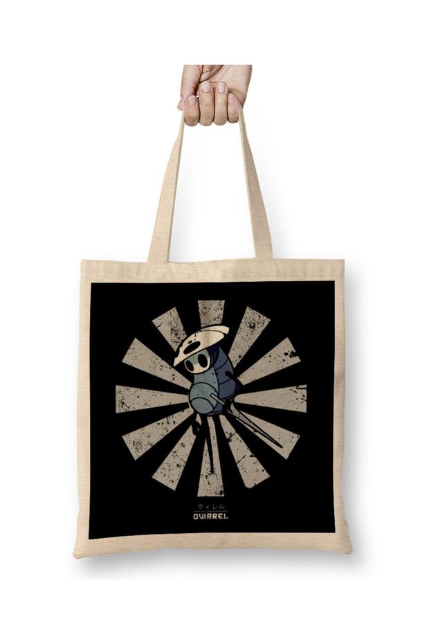 Quirrel Retro Japanese Hollow Knight Tote Bag Long Handle