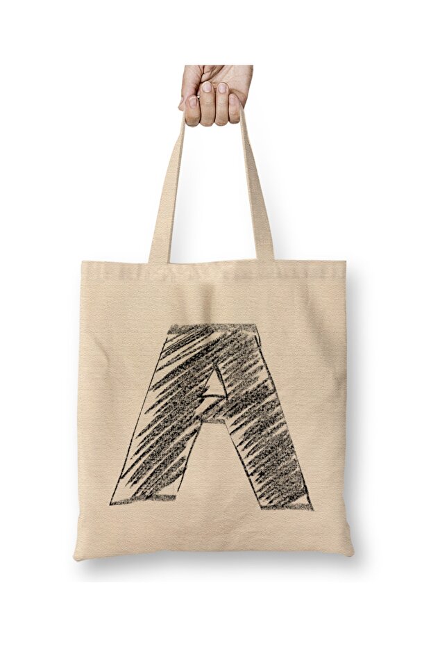 Letter A Cloth Bag with Long Handle