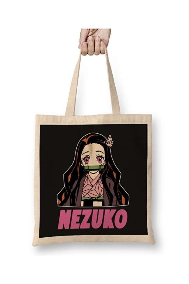 Demon Slayer Kimetsu No Yaiba Nezuko Anime 04 Tote Bag Long Handle