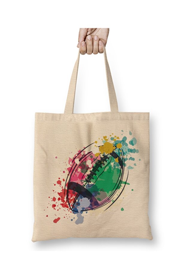 Rugby 03 Tote Bag Long Handle