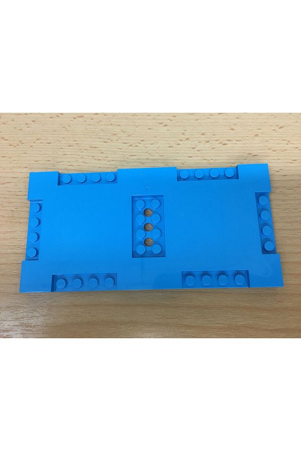 Aksesuar MOC Custom Şehir City 8 x 16 Plate Dark Azure Düz Baseplate Mavi Taban Tuğla 1 adet - 1