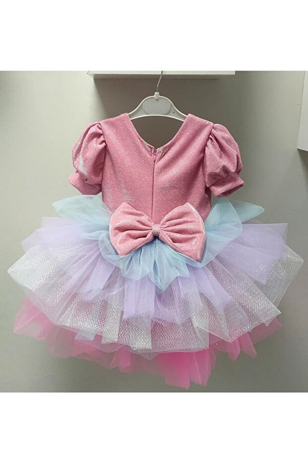 Pembe Unicorn Elbise - 2