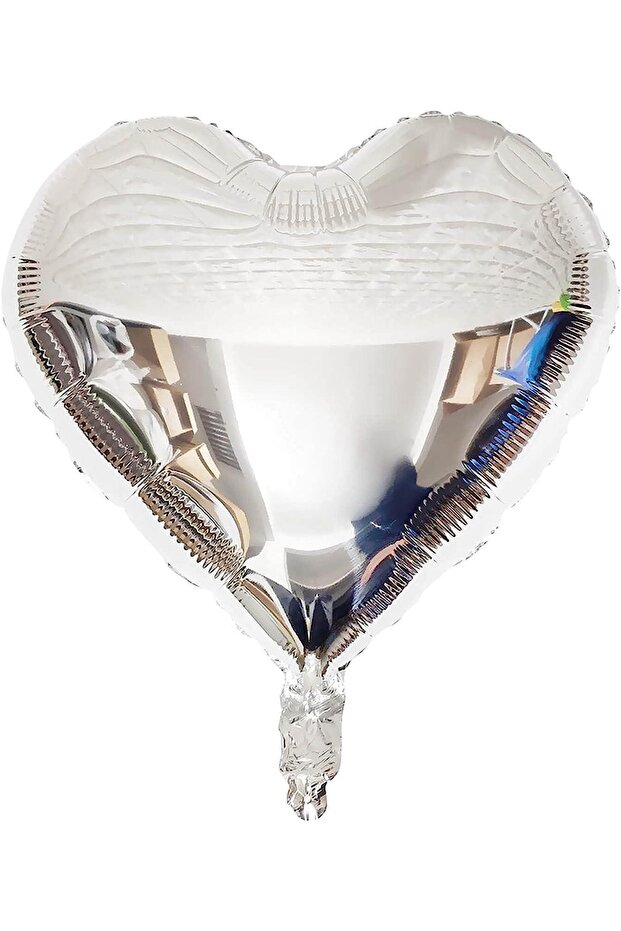 Silver Heart Foil Balloon 18 Inch - 45 cm