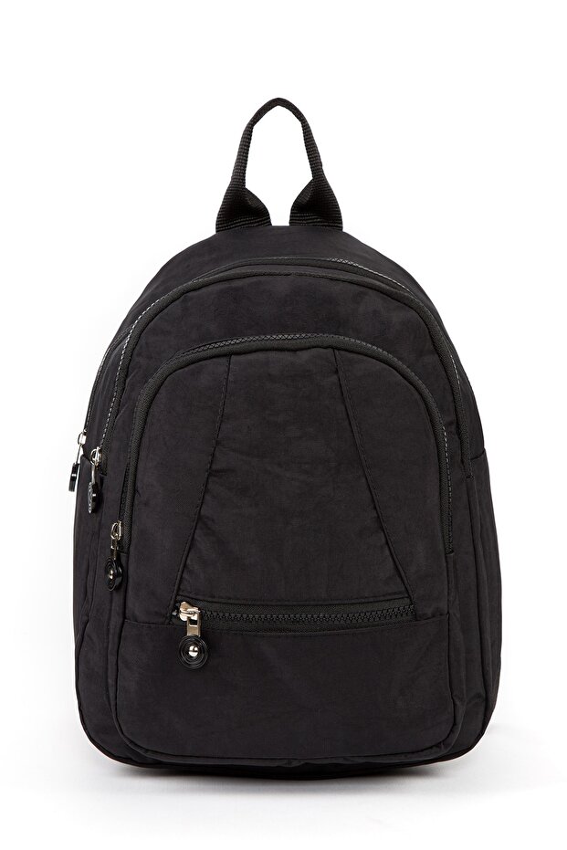 Crinkle Waterproof Fabric Medium Size Unisex Backpack