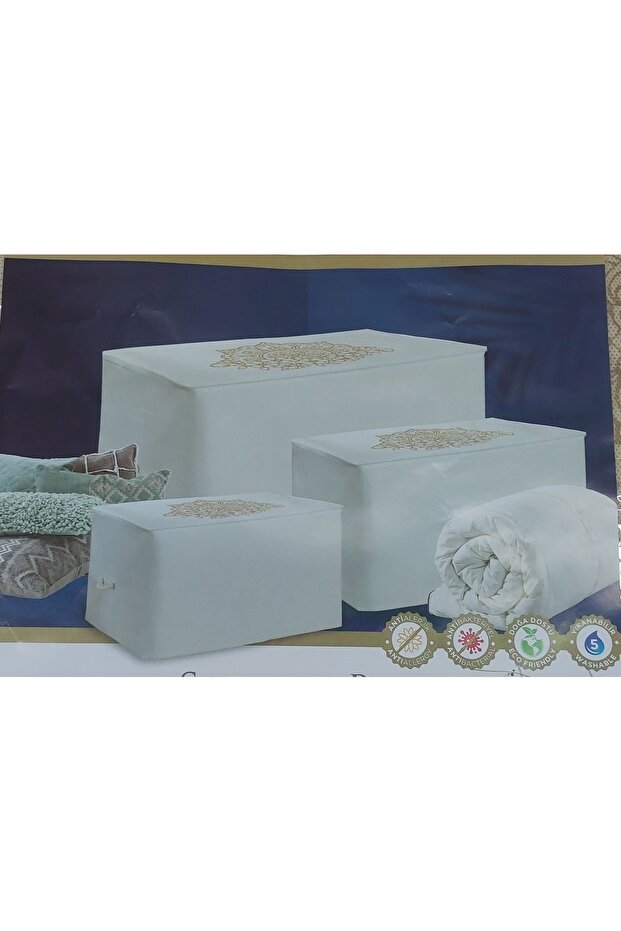 HOME 3'LÜ HURÇ SETİ - BEYAZ - 1