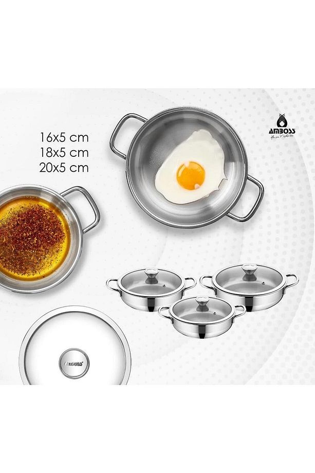 Cool Sahan Set 6 Parça Paslanmaz Çelik Mini Set - 1