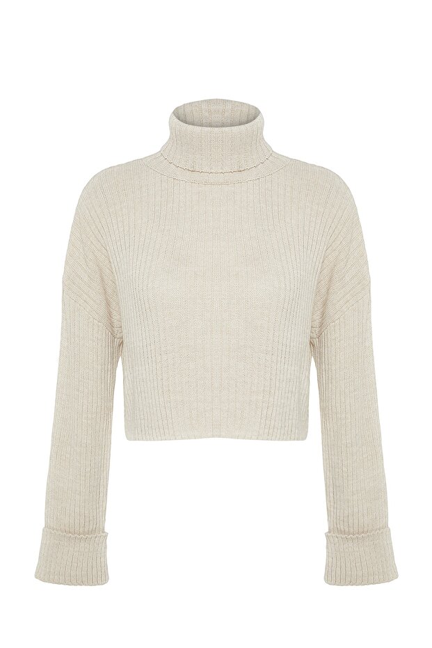 Taş Crop Basic Triko Kazak TWOAW22KZ0223 - 6