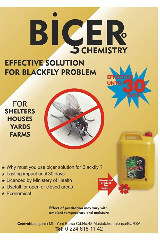 Kimya Biyosidal 5 Lt Karasinek Ilacı - 7