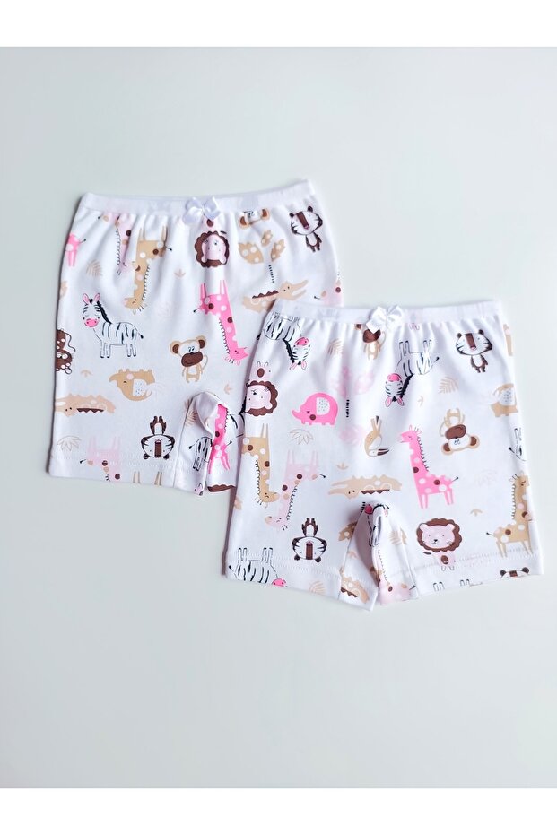 Girl's 100% Cotton Bottom Panties/boxers 2-pack