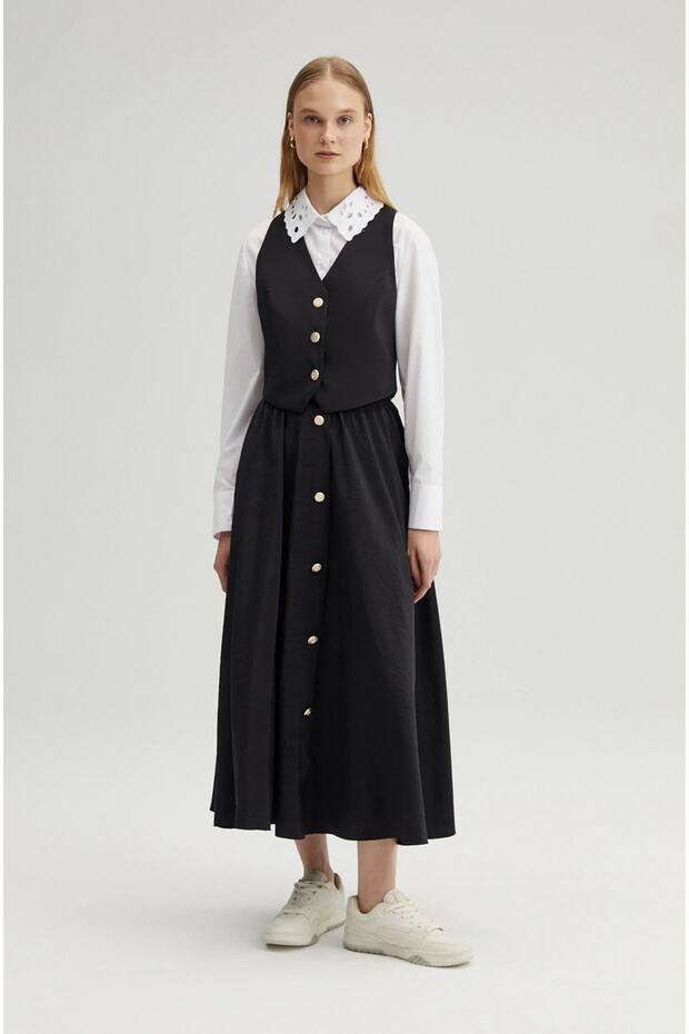 Vest Skirt Kupra Suit Black