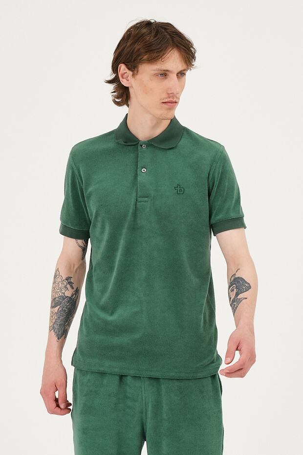 Havlu Kumaş Polo Yaka - 2