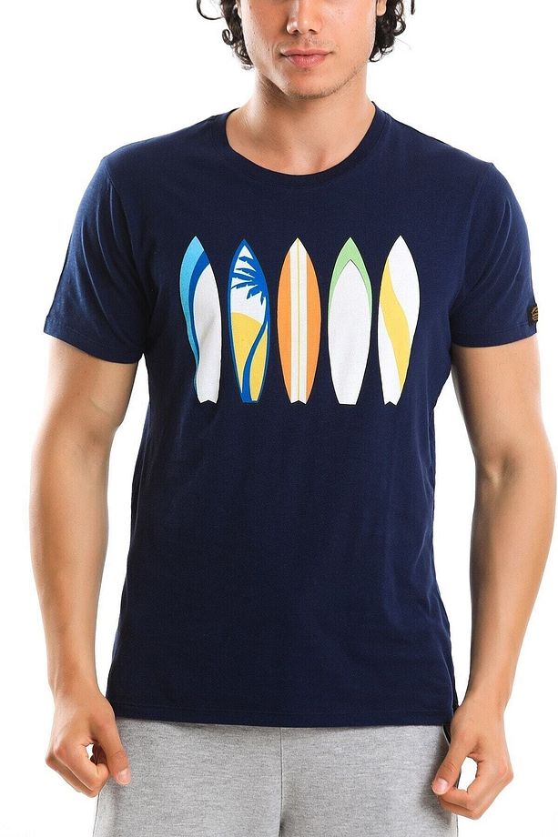 Men Tshirt Erkek Lacivert Tshirt 22526-04 - 8
