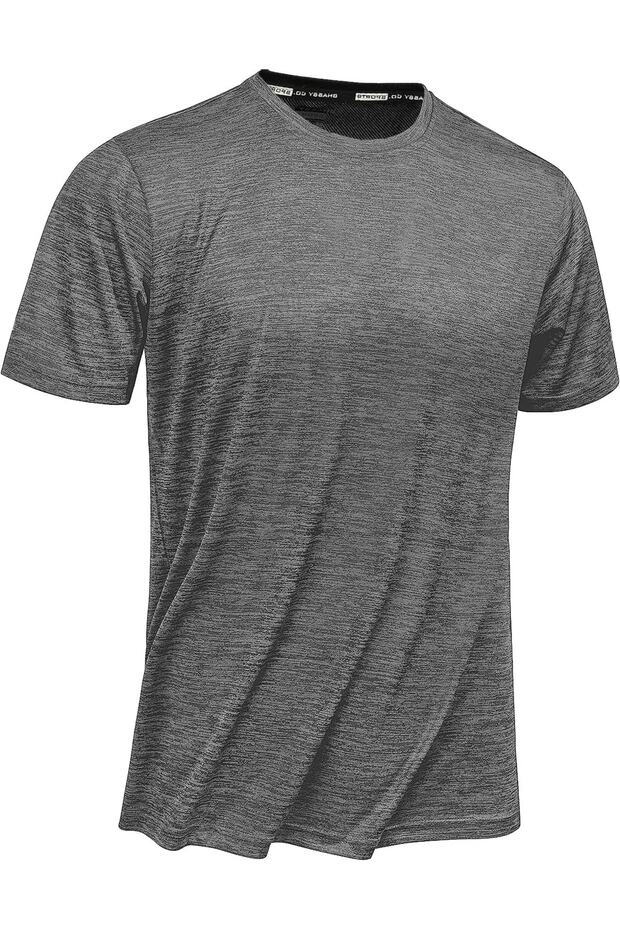 Men's Running Moisture Wicking Active UV Fitness Jogging Performance Outdoor Tshirt