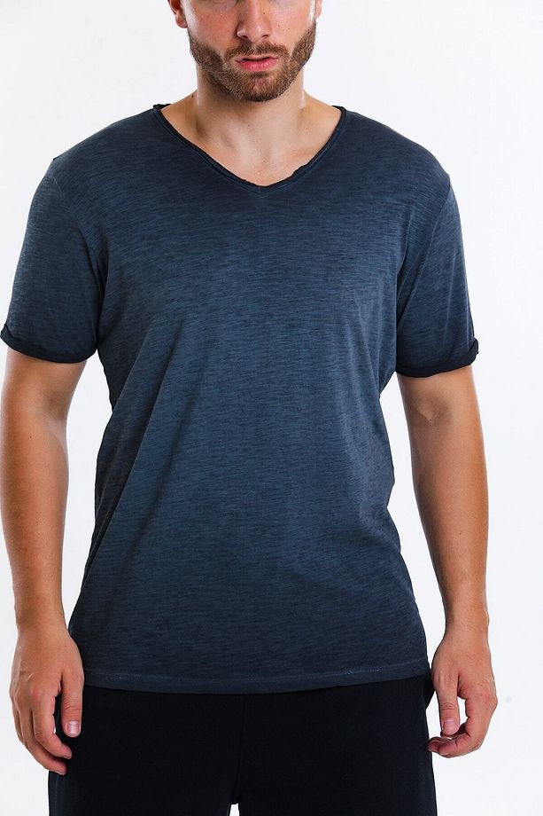 Erkek T-shirt Lacivert Tshirt 22594-15 - 2