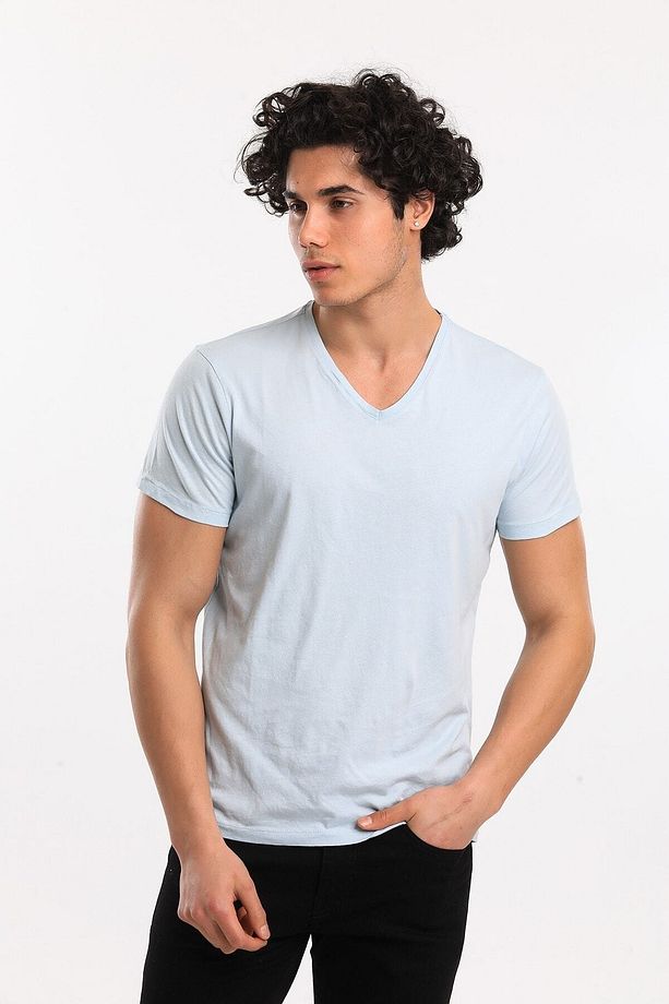 Tshirt Erkek Mavi Tshirt 21522-07 - 1