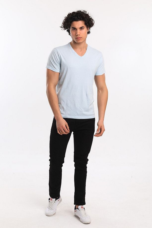 Tshirt Erkek Mavi Tshirt 21522-07 - 5