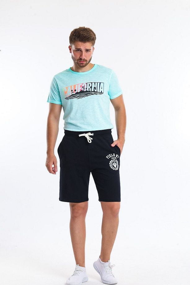 Men Sw Short Erkek Siyah Şort 22641-2 - 7