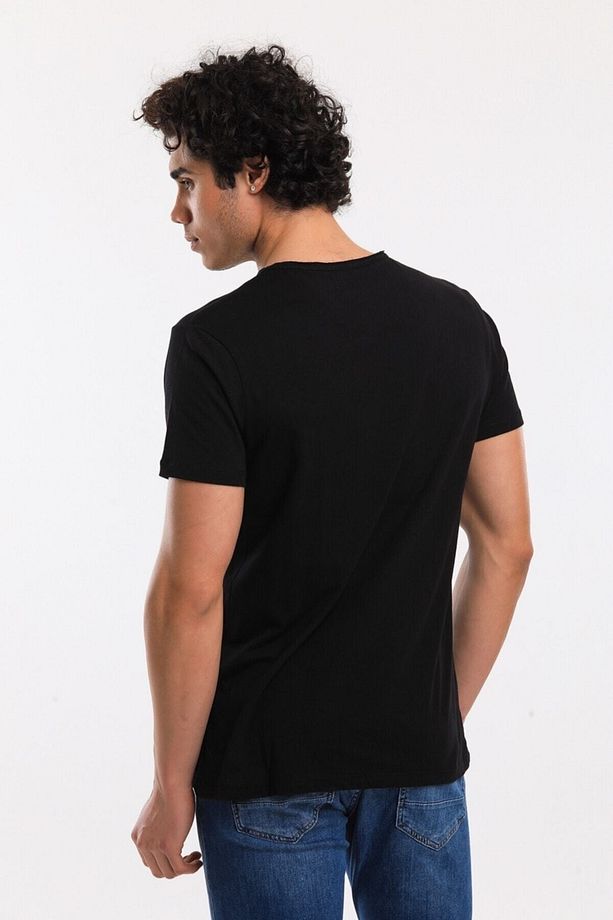 Tshirt Erkek Siyah Tshirt 21599-02 - 3