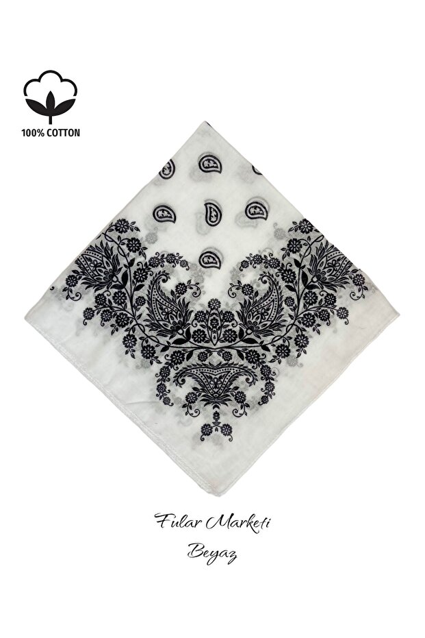 Add 4 to Cart Pay 3 Promotion 100% Cotton Crush Pattern White