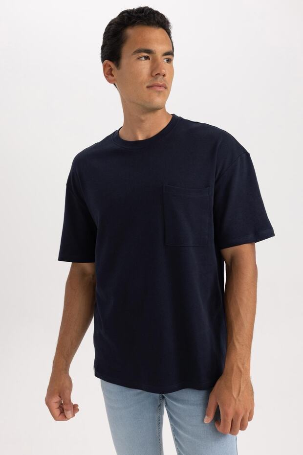 Oversize Fit Crew Neck Short Sleeve 100 Cotton Heavy Fabric T-Shirt T3661az23sp
