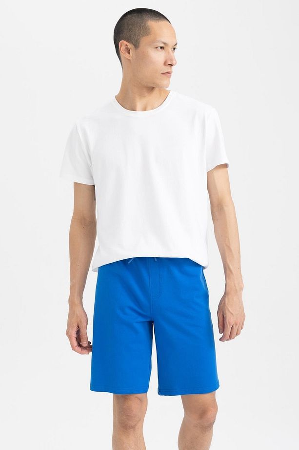 Erkek Regular Fit Sweatshirt Kumaşı Pamuklu Şort - 2