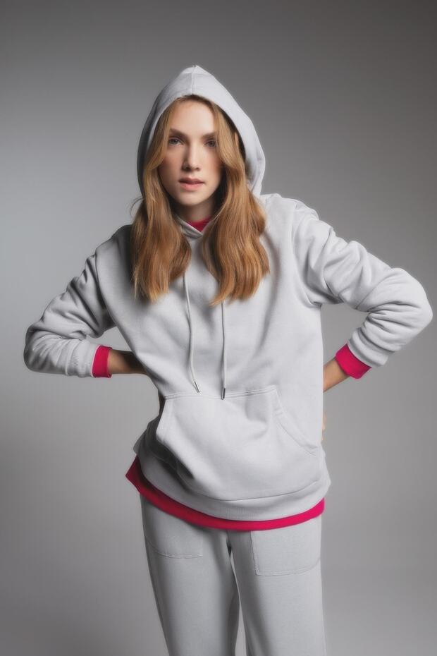 Regular Fit Kapüşonlu Sweatshirt - 1