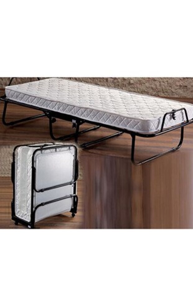 Inci Katlanır Yatak 80x200 Tek Kişilik Katlanır Yatak Karyola Portatif Ek Yatak - 6