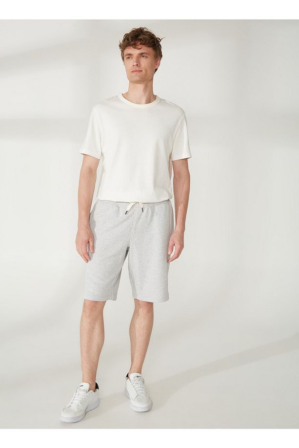 Normal Gri Erkek Sweat Şort M3gd11kbk32 Angels Short - Eco Lyoc - 2