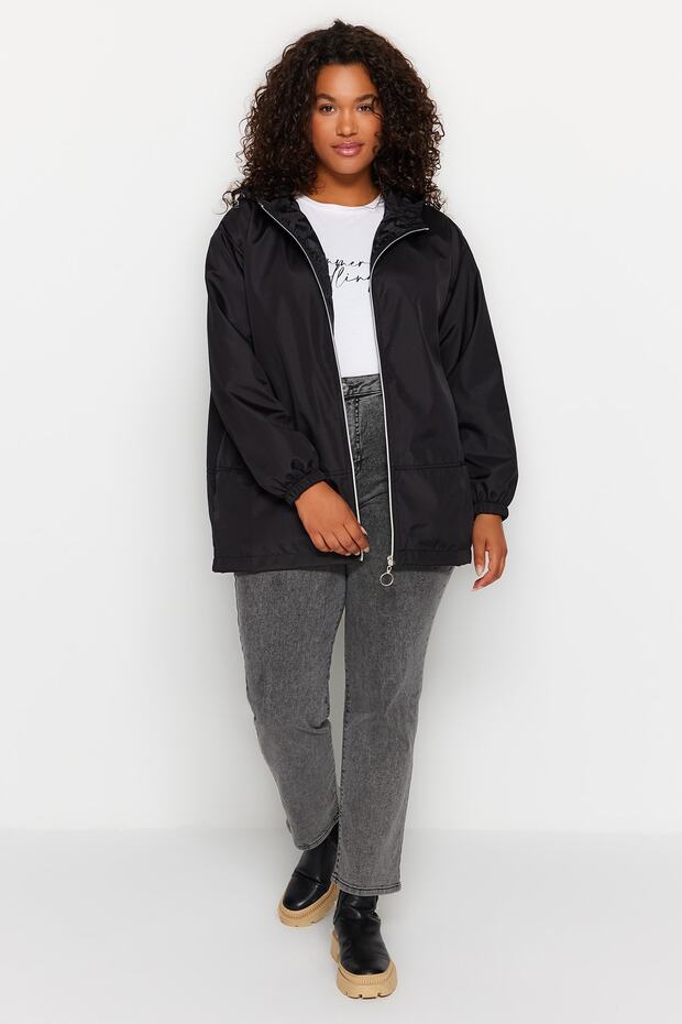 Vízlepergető kapucnis oversize kabát - műszaki szövet, vékony szezonális TBBAW24AW00006 - 1