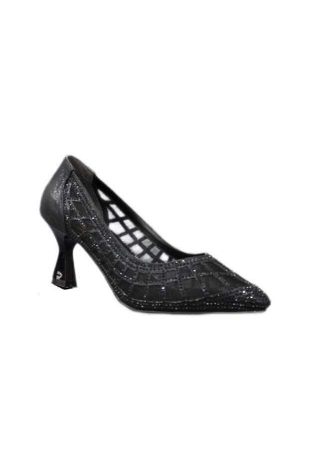 Lace Stoned Heeled Women's Shoes